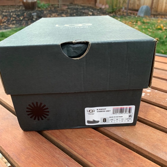 UGG ASCOT Suede Leather Wool Moccasins Loafers - Picture 8 of 9